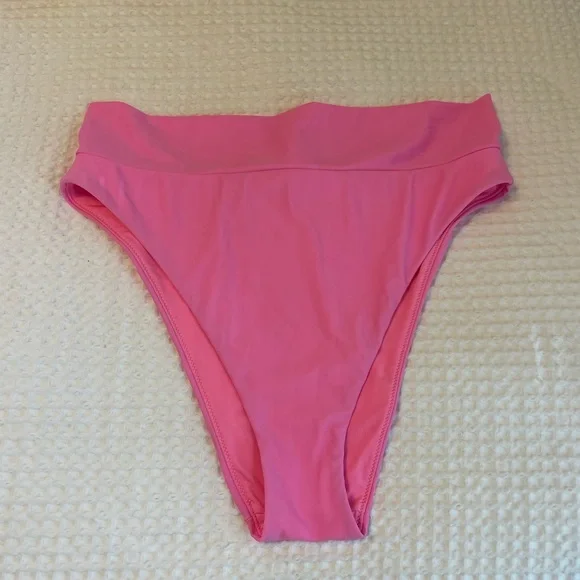 Swim Aerie High Cut Cheeky Bikini Bottoms Bright Pink Poshmark